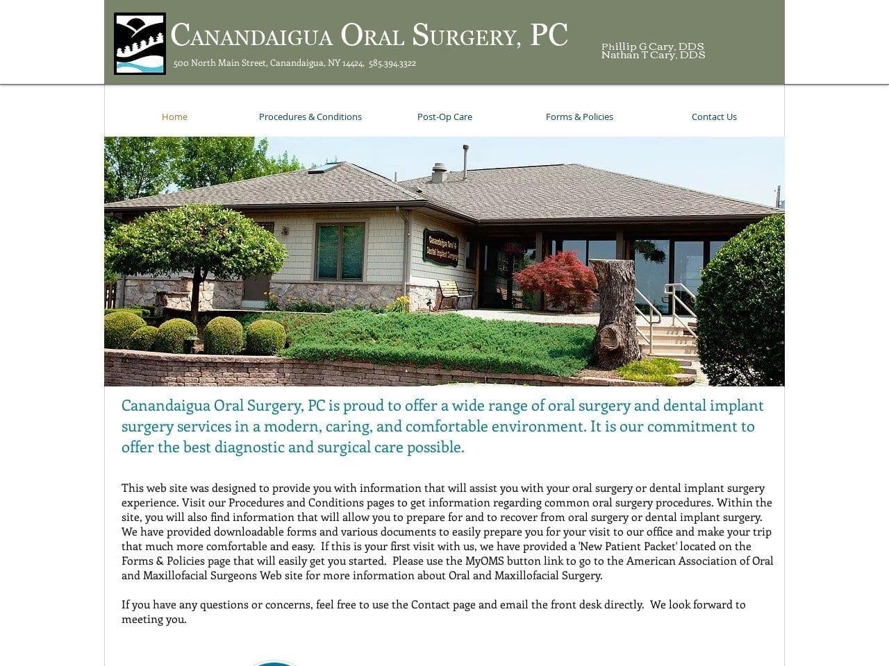 Canandaigua Oral Surgery Cary Phillip G DDS screenshot