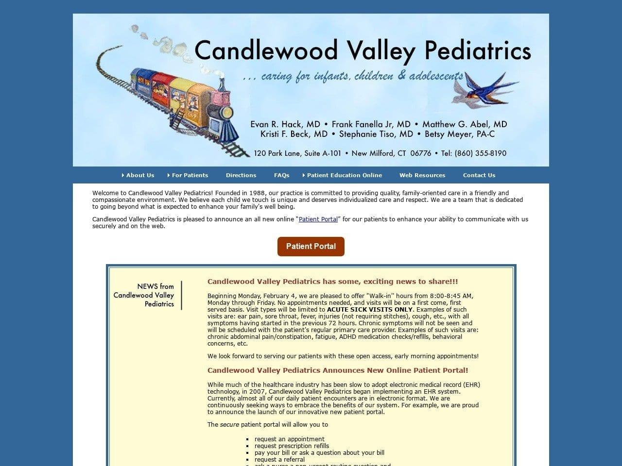 Candlewood Valley Pediatrics screenshot