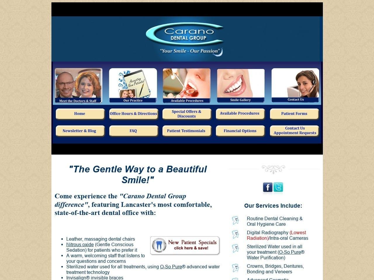 Carano Dental Group screenshot