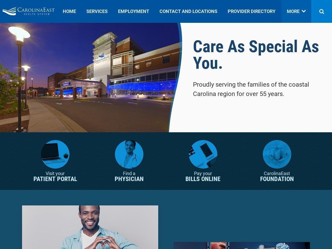 Carolinaeast Medical Center screenshot