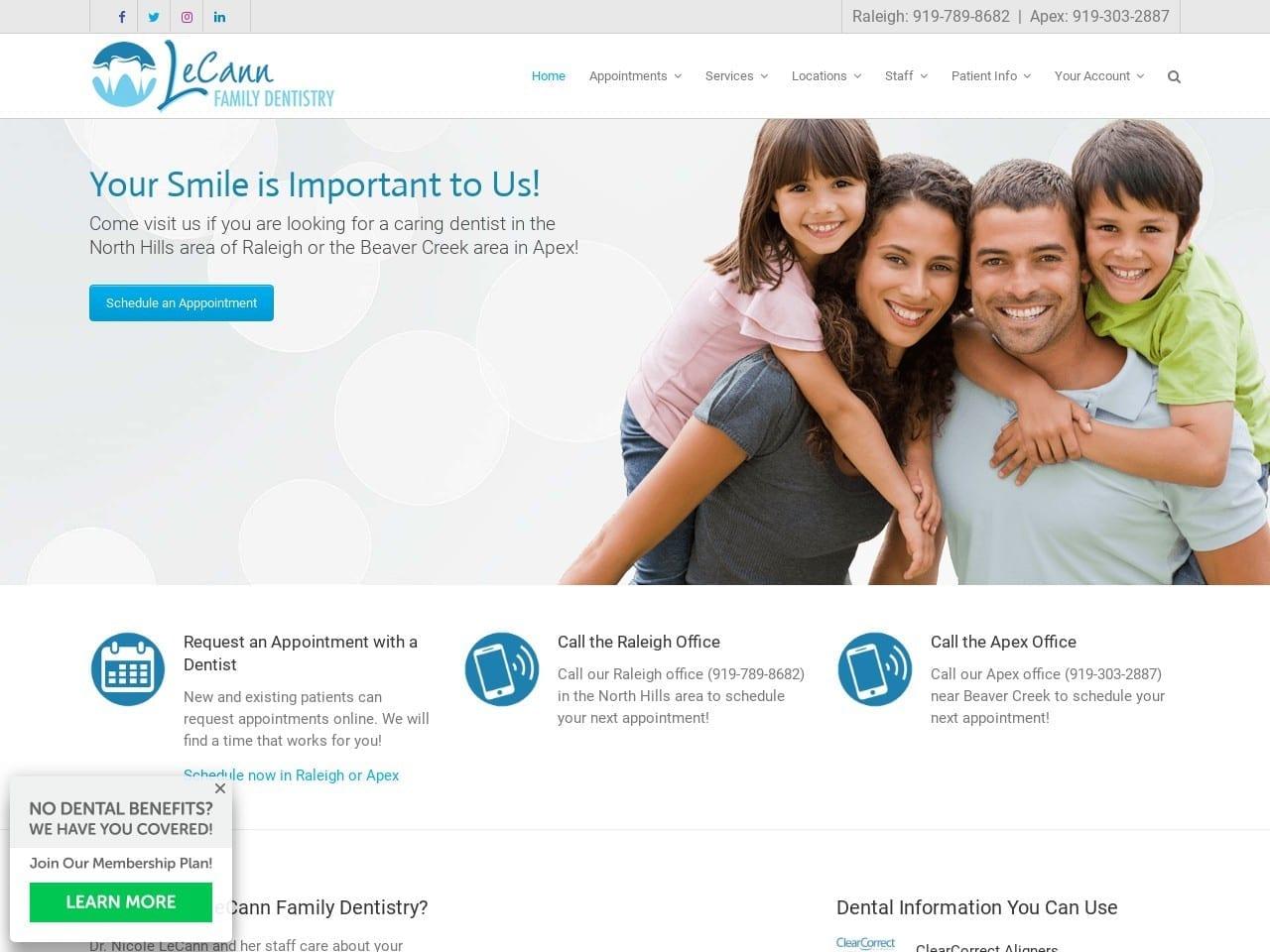 LeCann Family Dentistry screenshot