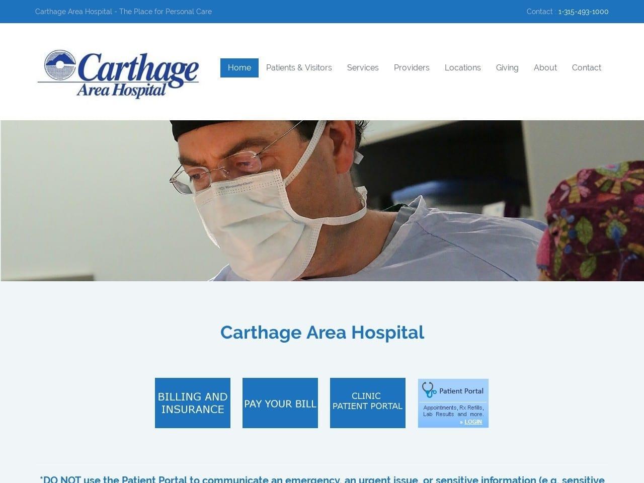 Carthage Area Hospital screenshot