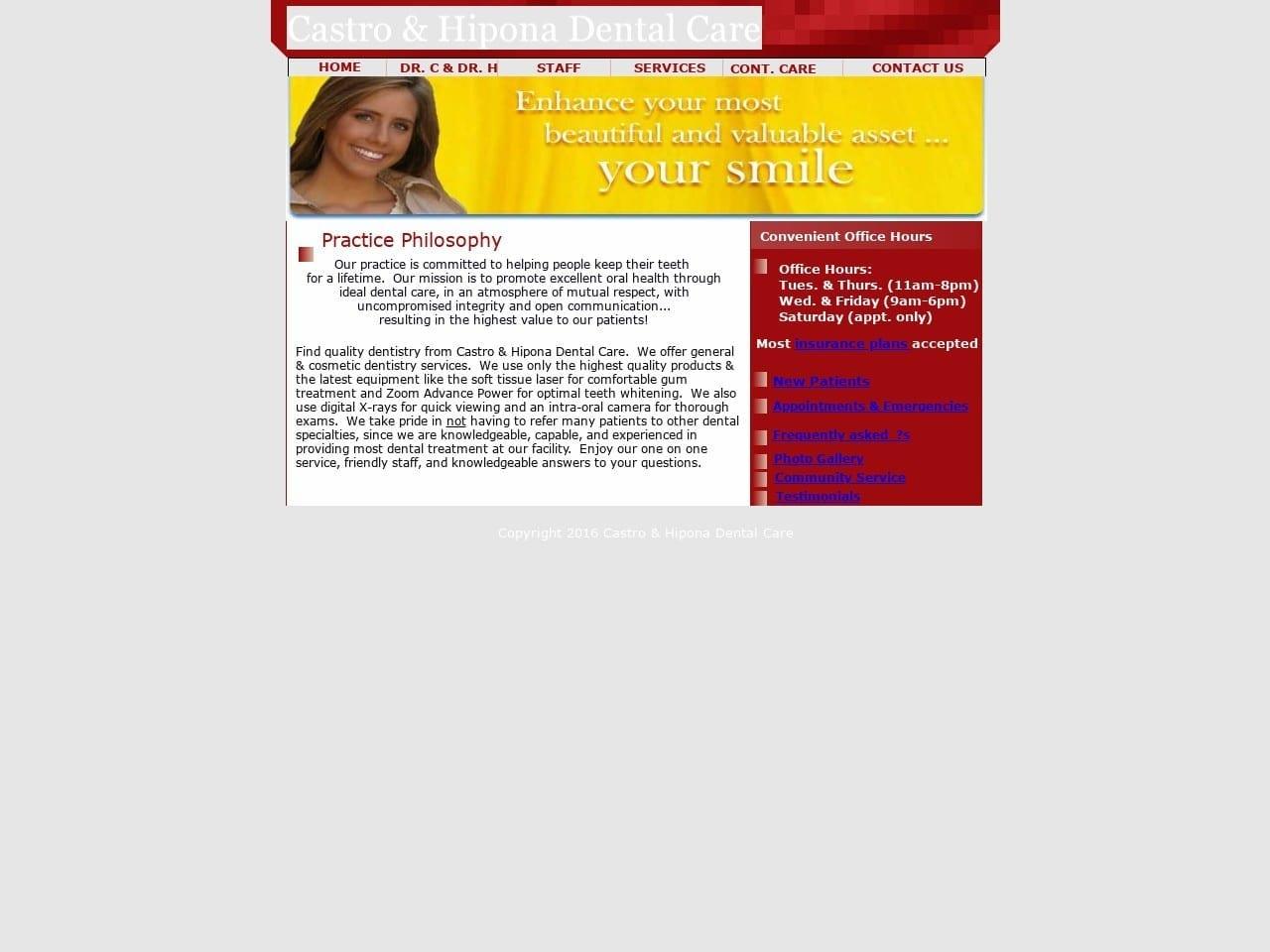 Castro & Hipona Dental Care Hipona Carmen DDS screenshot