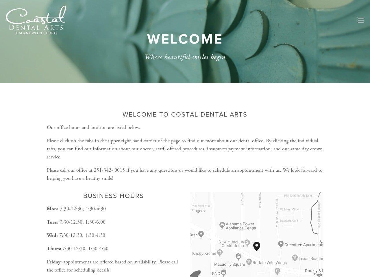 Coastal Dental Arts screenshot