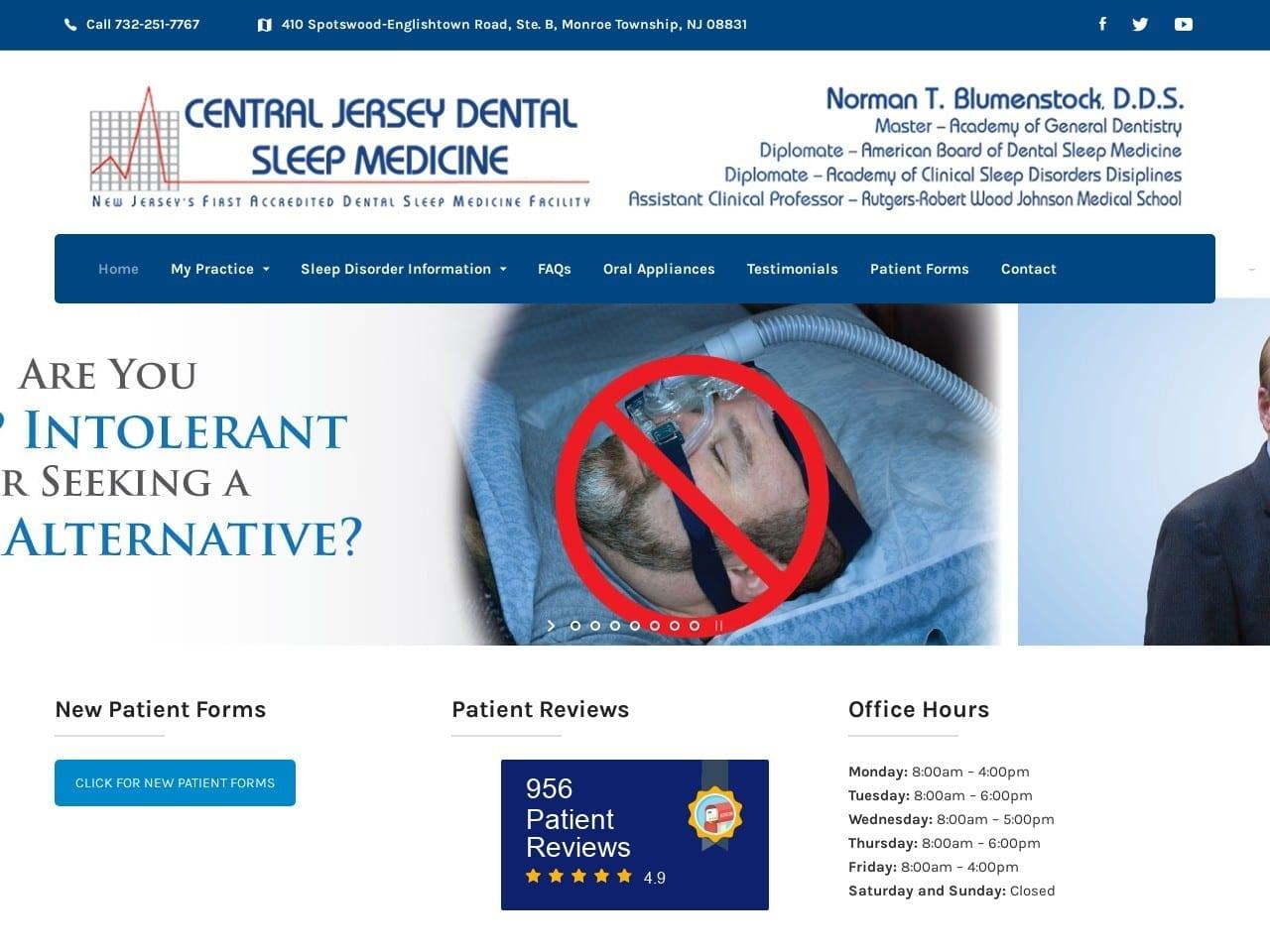 Central Jersey Dental screenshot