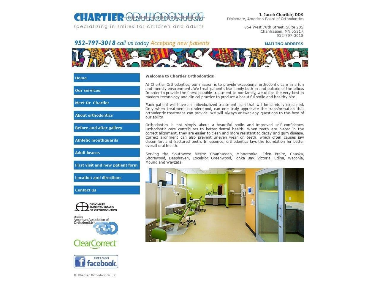 Chartier Orthodontics screenshot