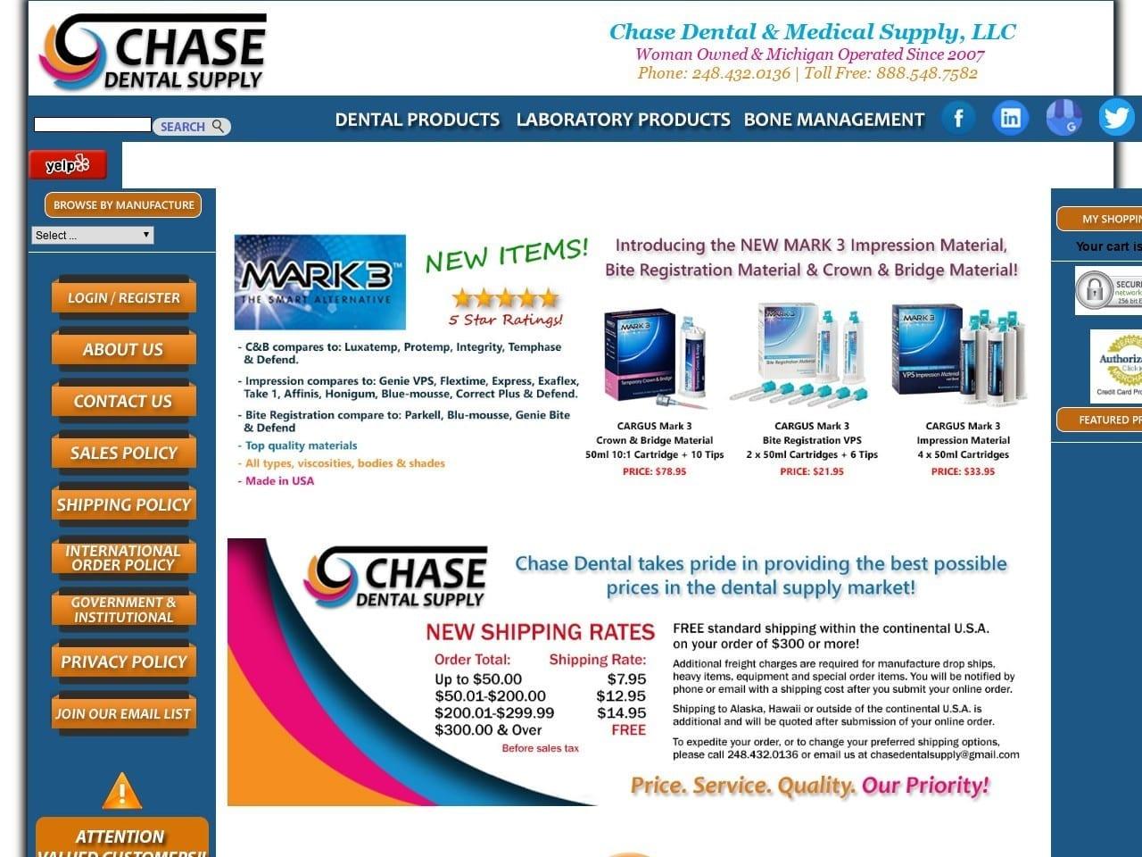 Chase Dental Supply screenshot
