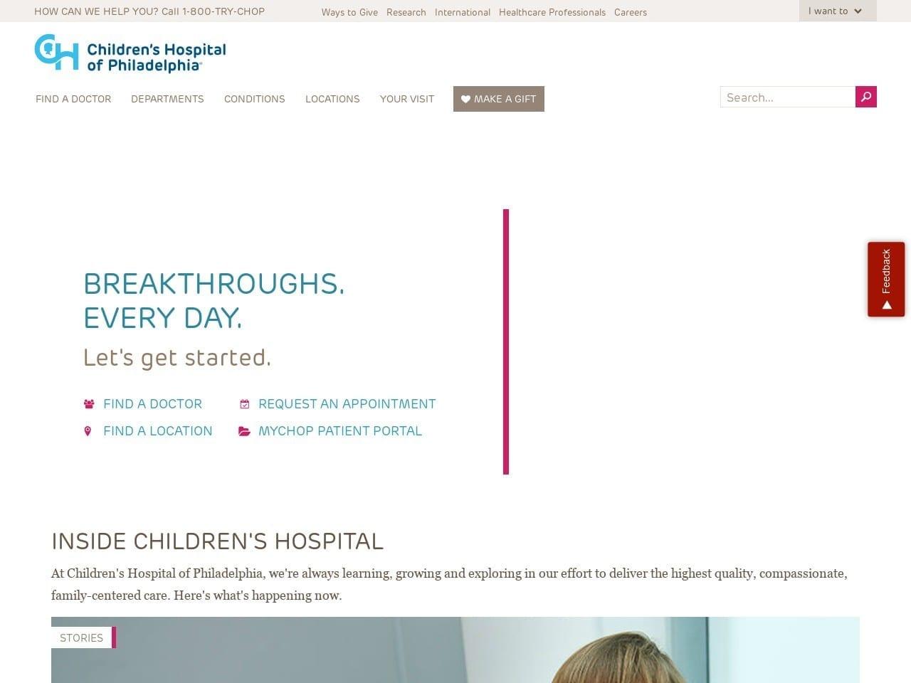 Childrens Hospital Philadelphia Pathology screenshot