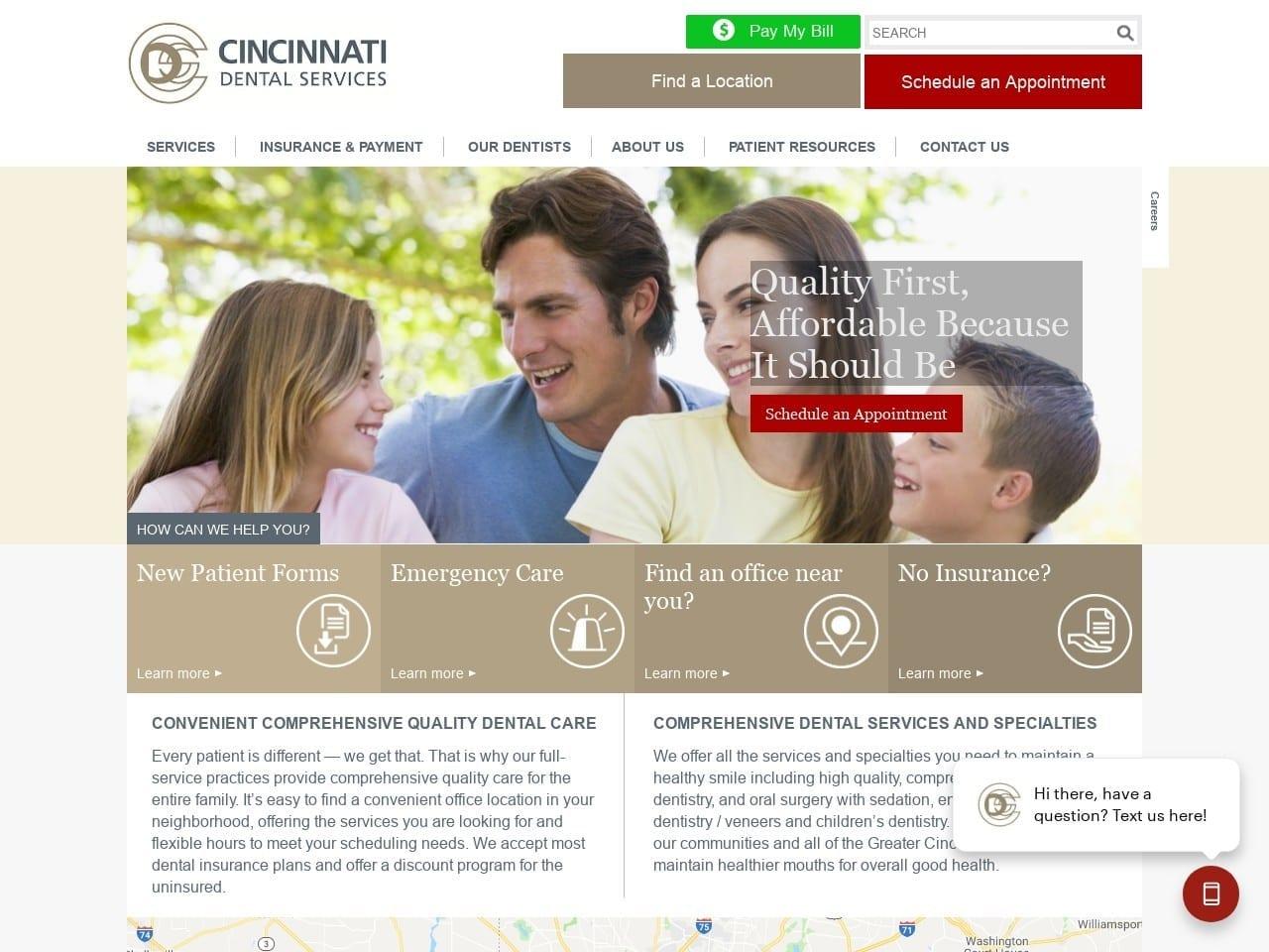 Cincinnati Dental Services screenshot