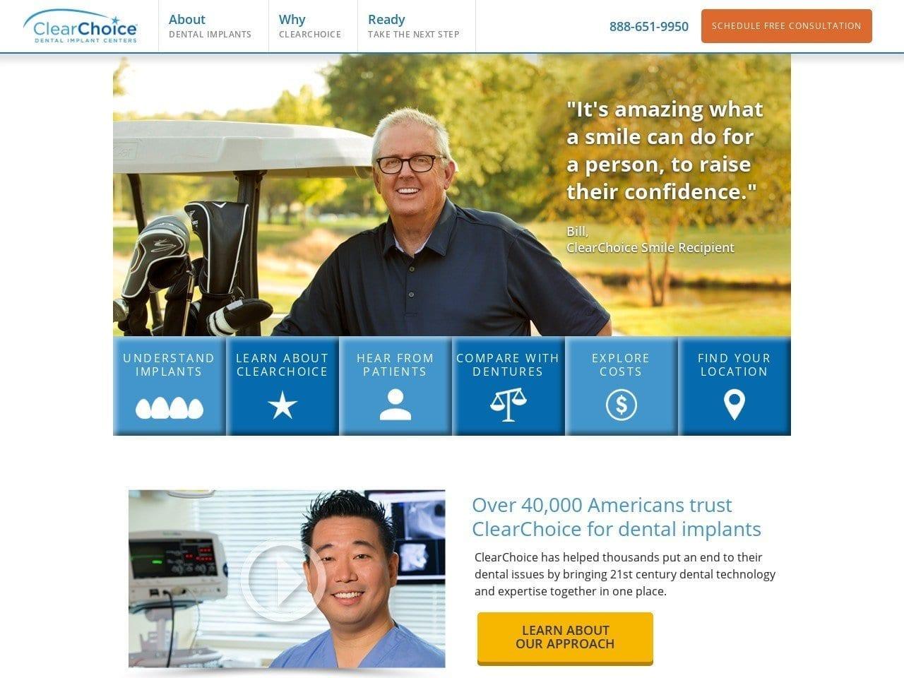 Clearchoice Dental Implant Center screenshot