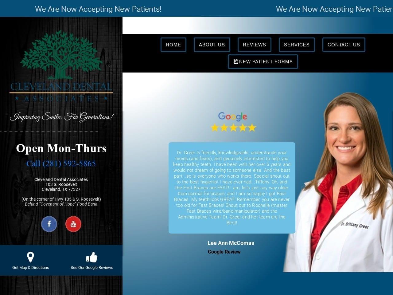 Cleveland Dental Associates screenshot