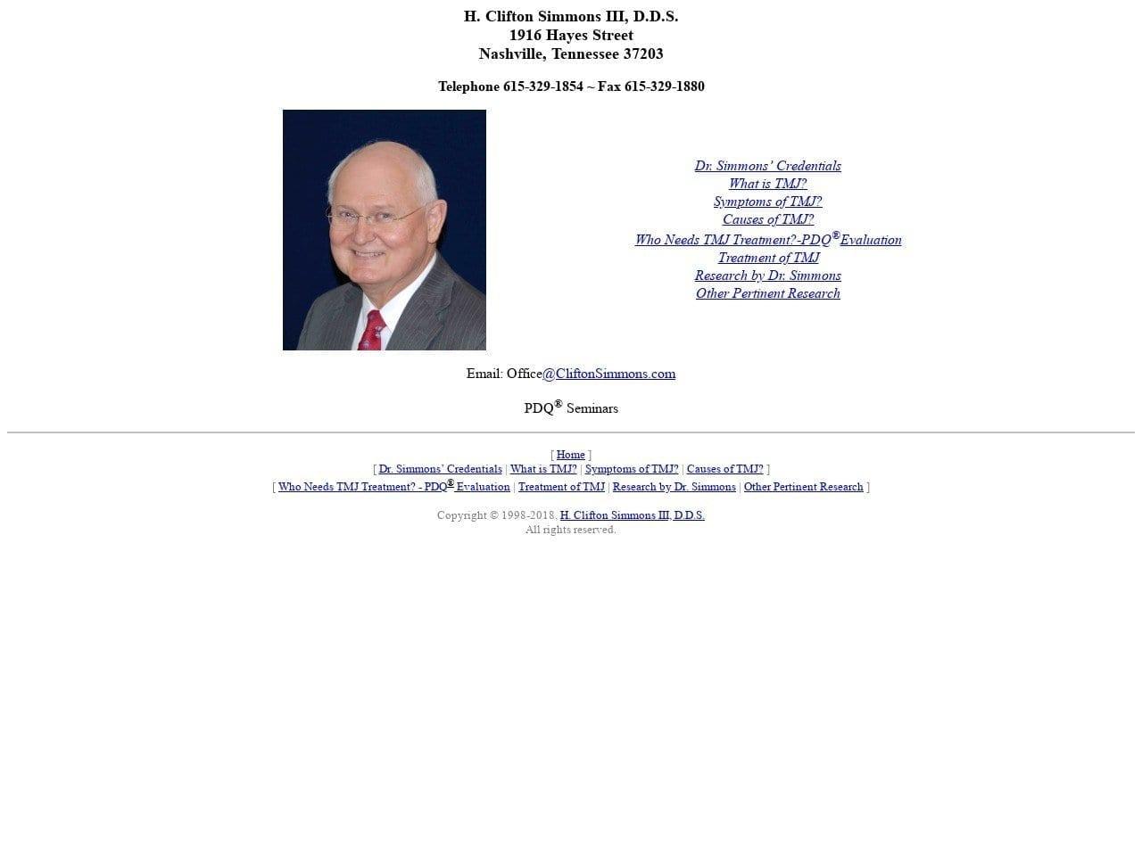 Simmons III H Clifton DDS