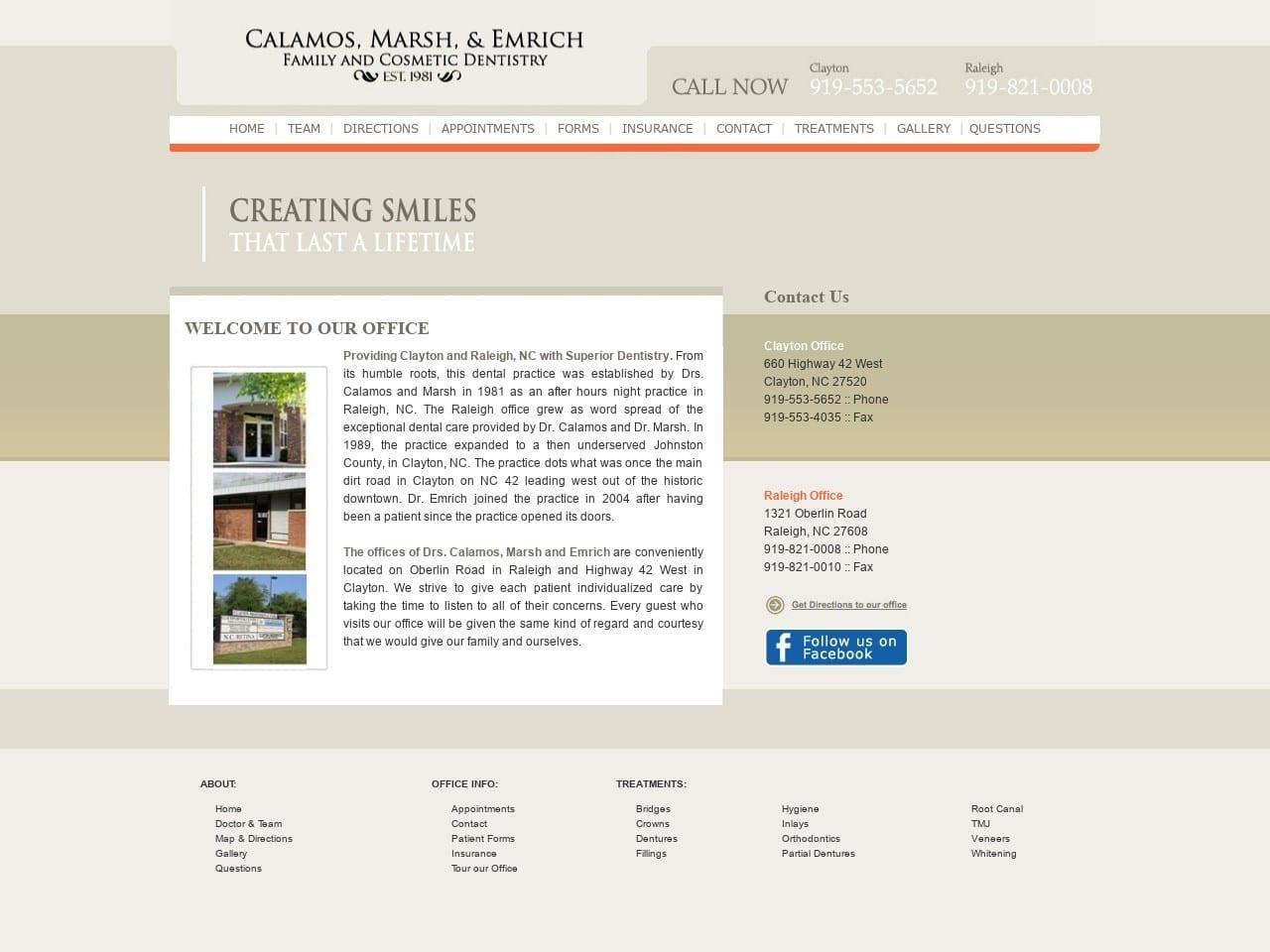 Calamos Marsh & Emrich Calamos Jeffrey C DDS screenshot