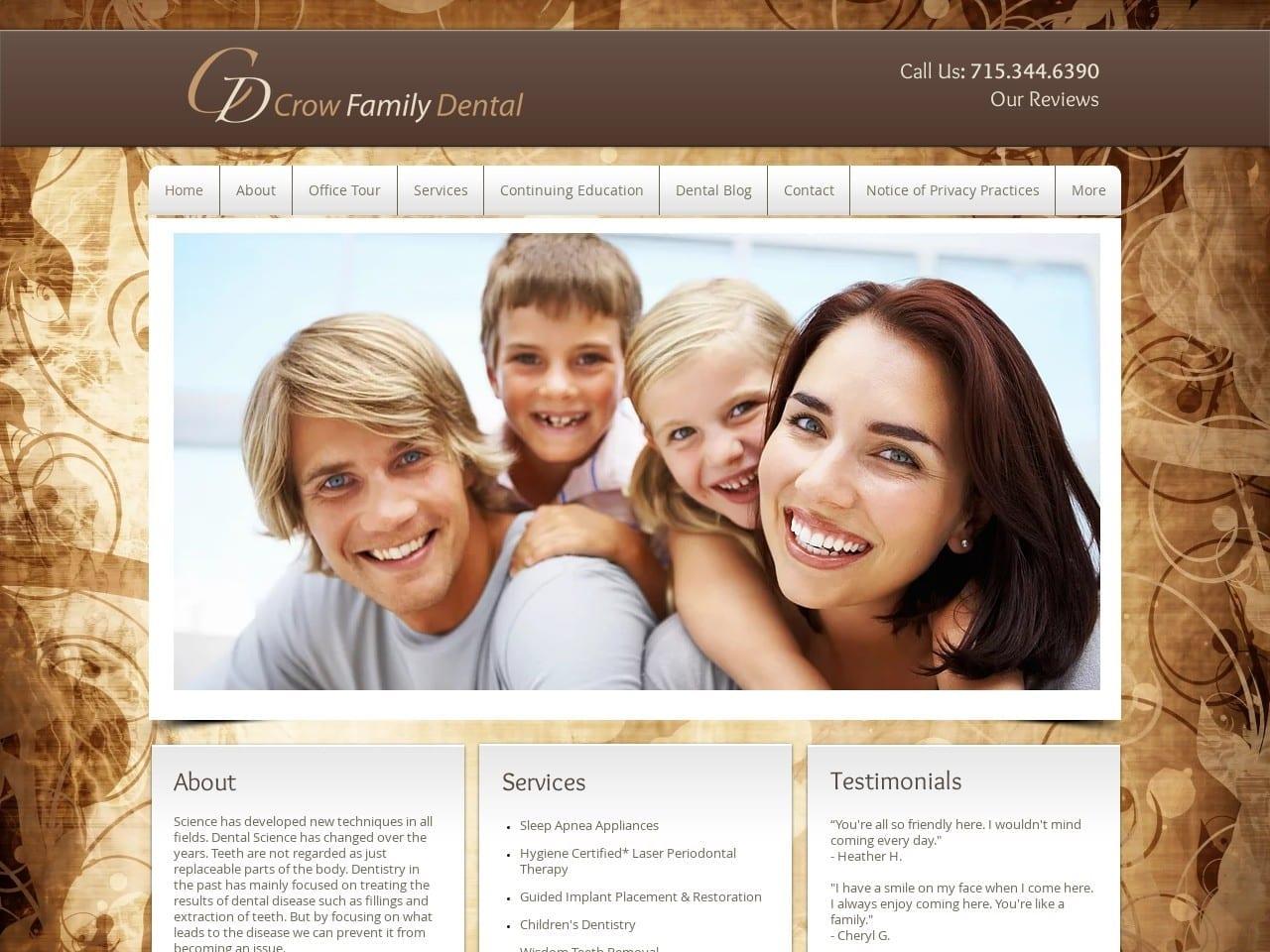 Crow Family Dental screenshot