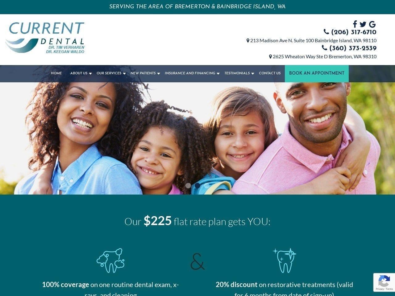 Current Dental Dr. Tim Verharen Dr. Melissa Spauld screenshot