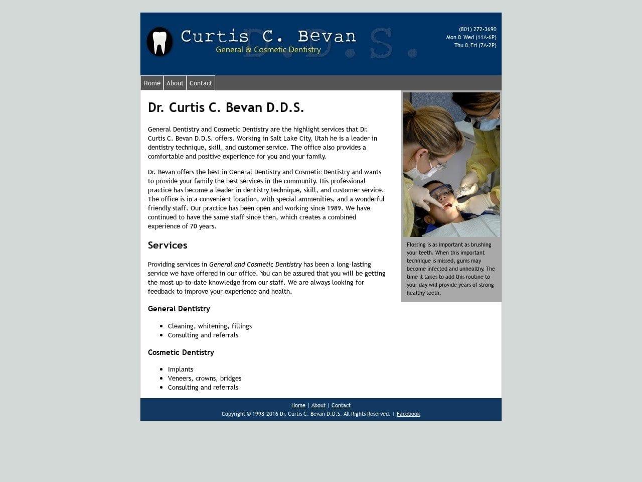 Curtis C. Bevan DDS screenshot
