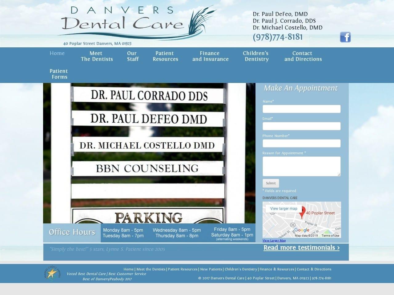 Dr. Paul J. Corrado DDS screenshot