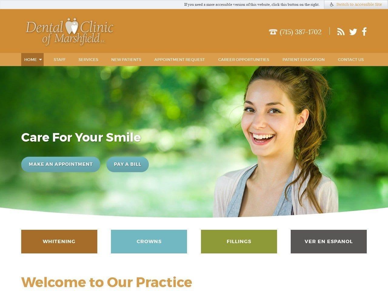 Dental Clinic of Marshfield S.C. screenshot