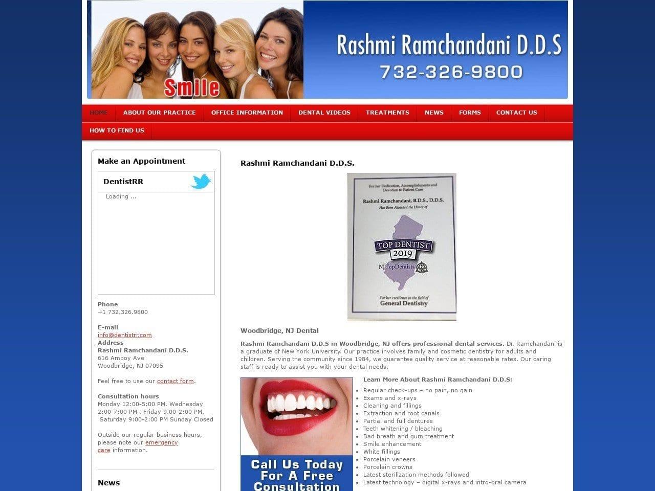 Dr. Rashmi K. Ramchandani DDS screenshot