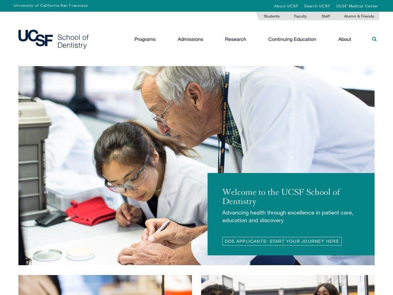 Ucsf School Of Dentist screenshot