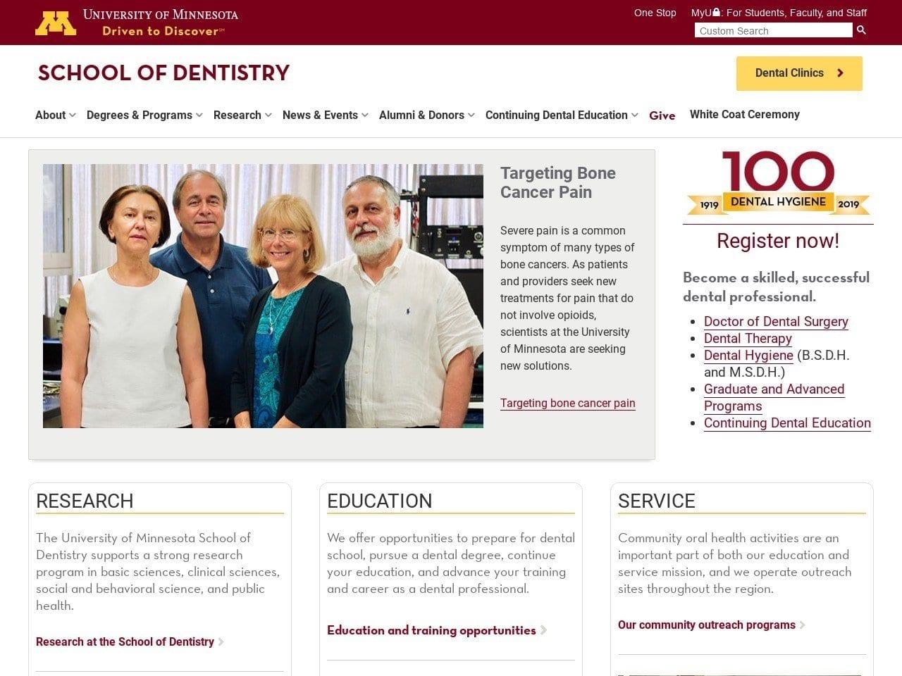 University Of Minnesota screenshot