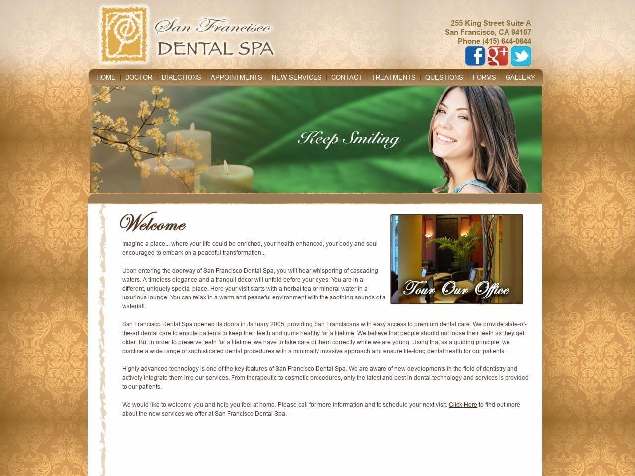 San Francisco Dental Spa screenshot