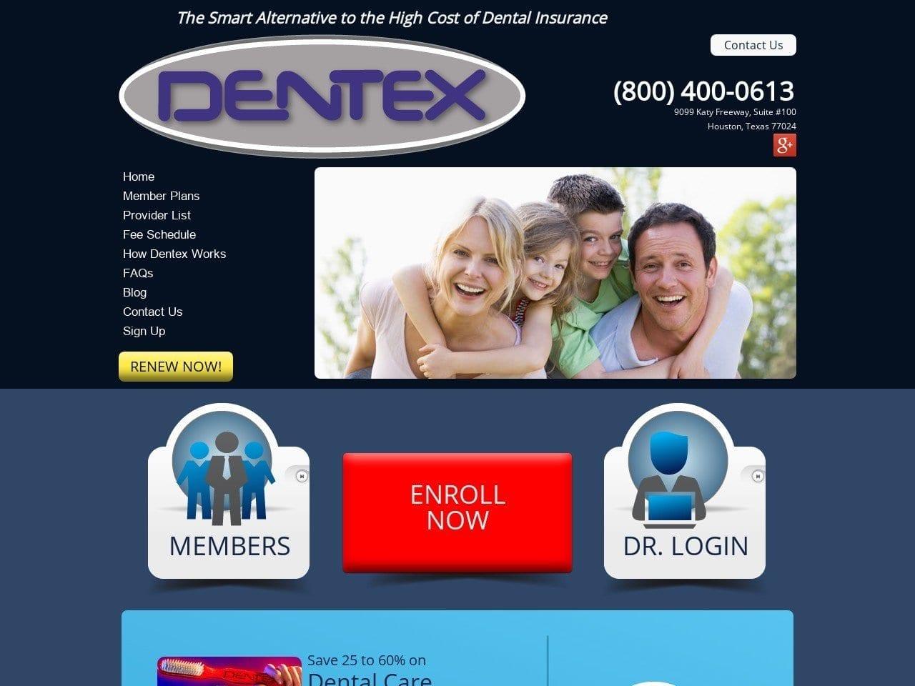 Dentex Dental Plan Inc screenshot