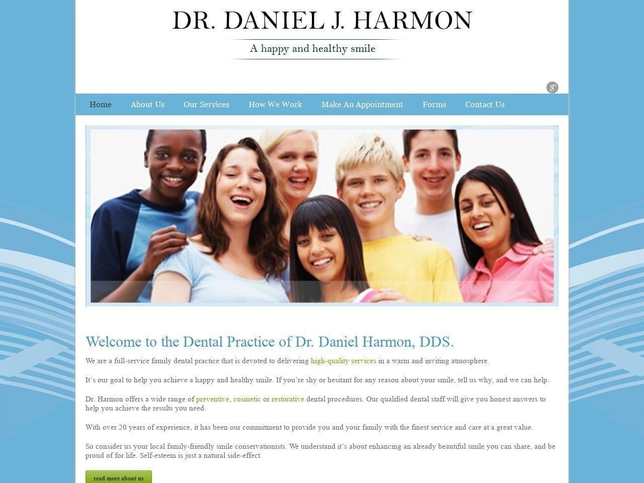Dr. Daniel J. Harmon DDS screenshot