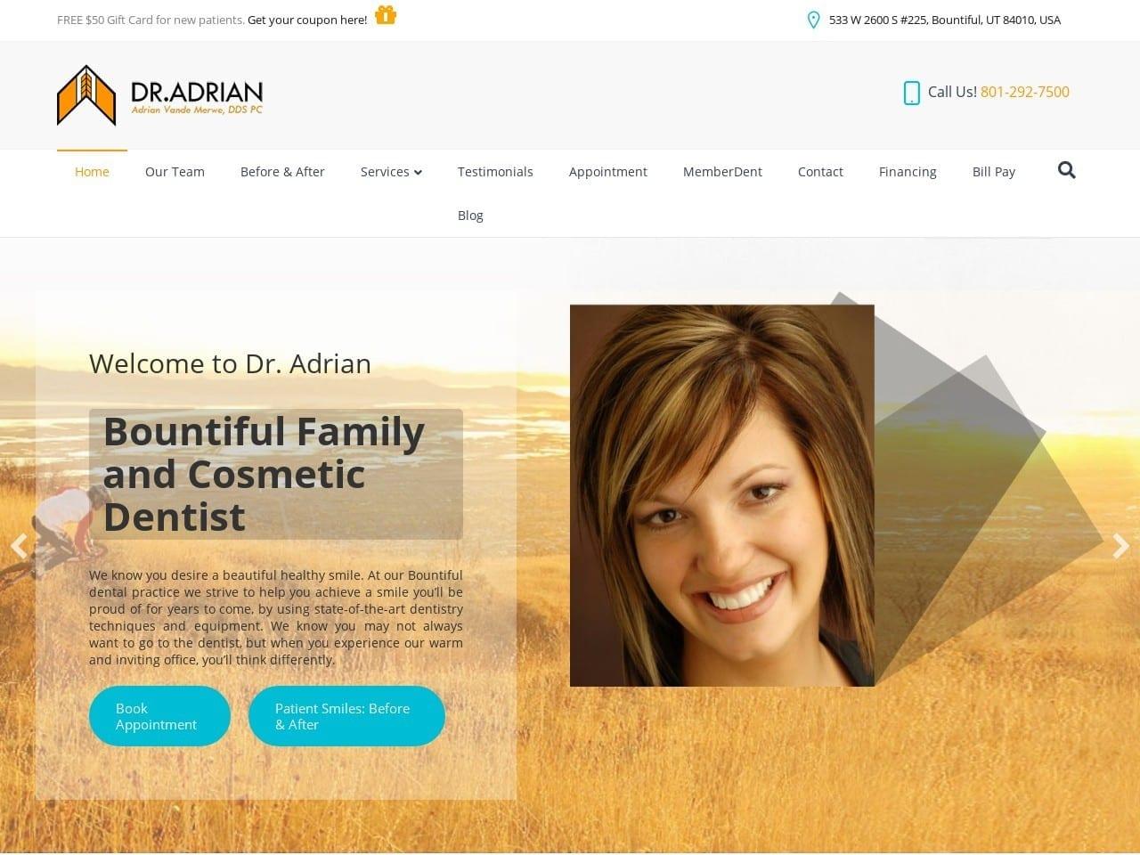 Dr. Adrian Vande Merwe DDS screenshot