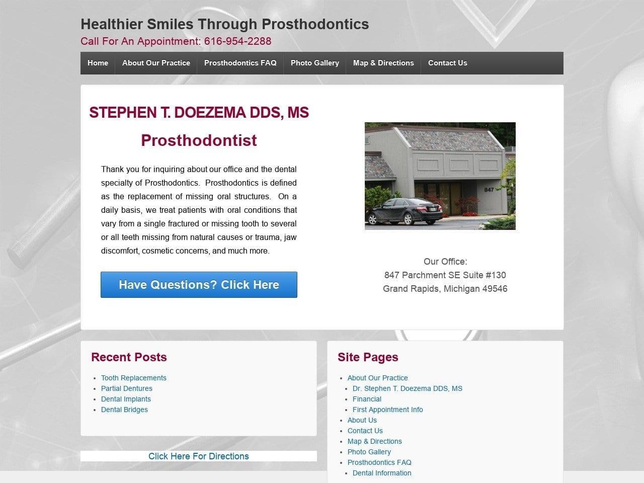 Doezema Prosthodontics screenshot