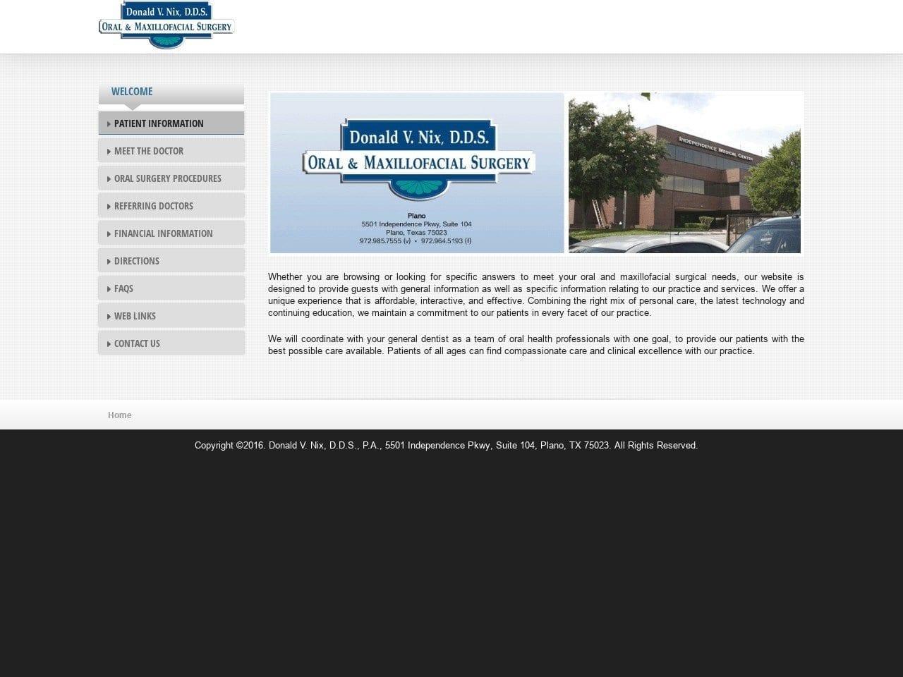 Dr. Donald V. Nix DDS screenshot