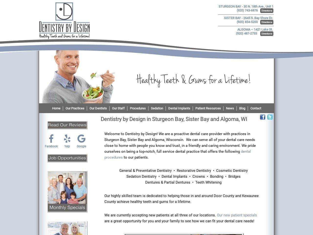 Dentistry by Design in Sturgeon Bay, Sister Bay & Algoma, WI