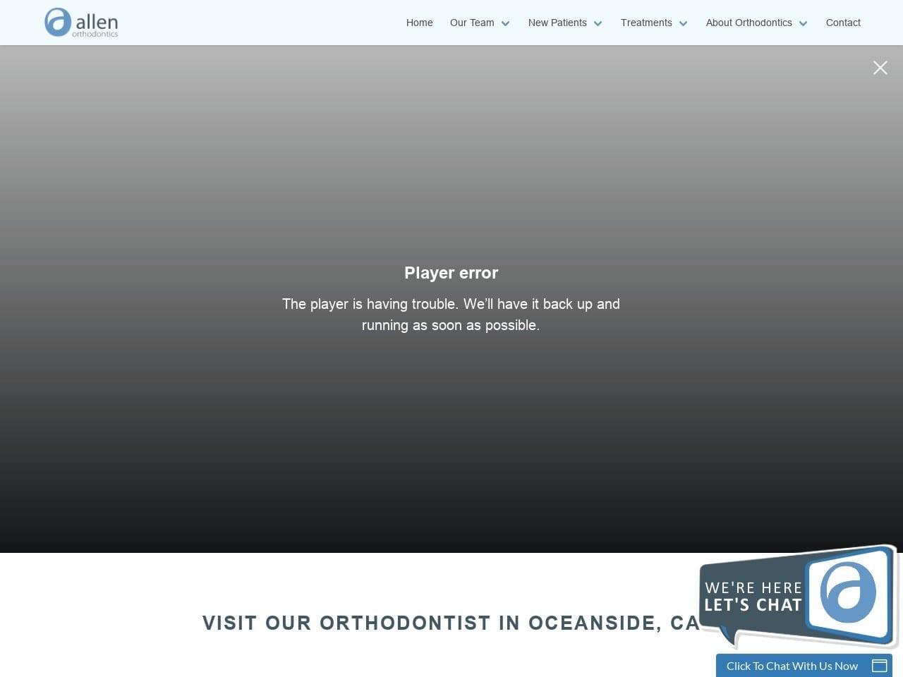 Allen Orthodontics screenshot