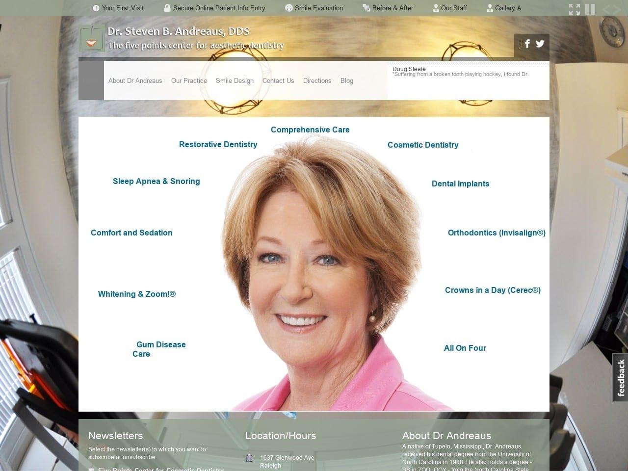 The five points center for aesthetic dentistry screenshot
