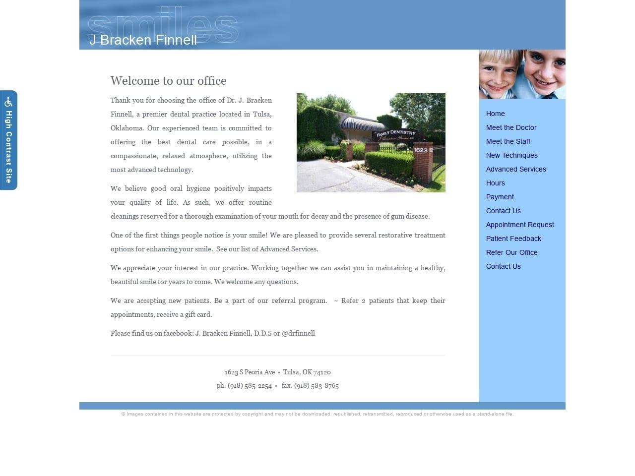 Dr. J B. Finnell DDS screenshot