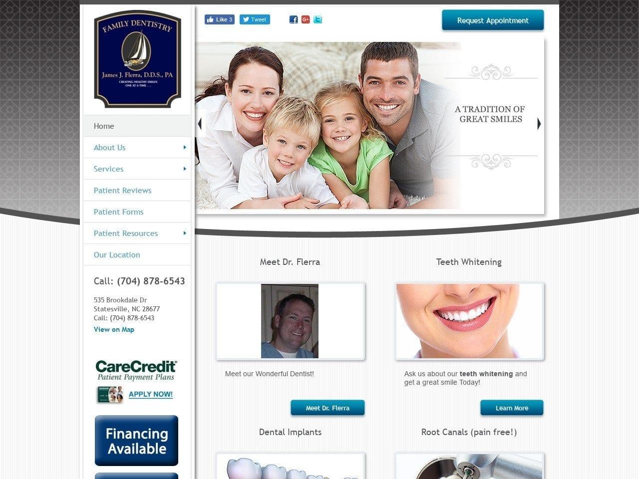 James J Flerra DDS PA screenshot
