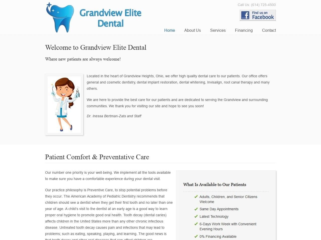 Grandview Elite Dental LLC screenshot