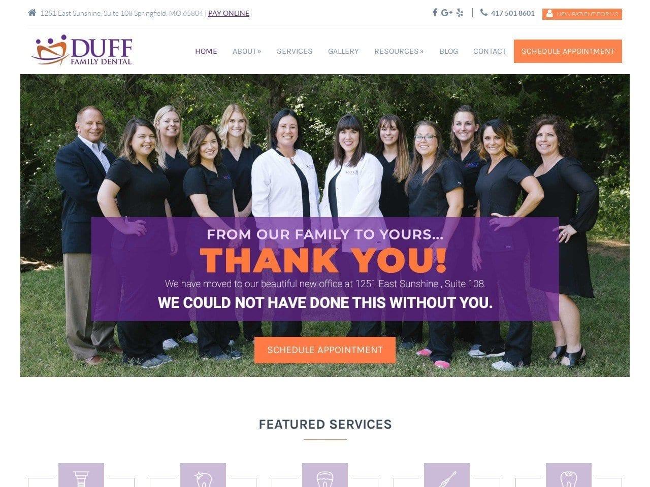 Duff Family Dental screenshot