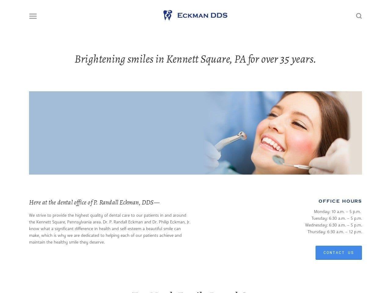 P. Randall Eckman Dds Magd & Philip R. Eckman Jr screenshot