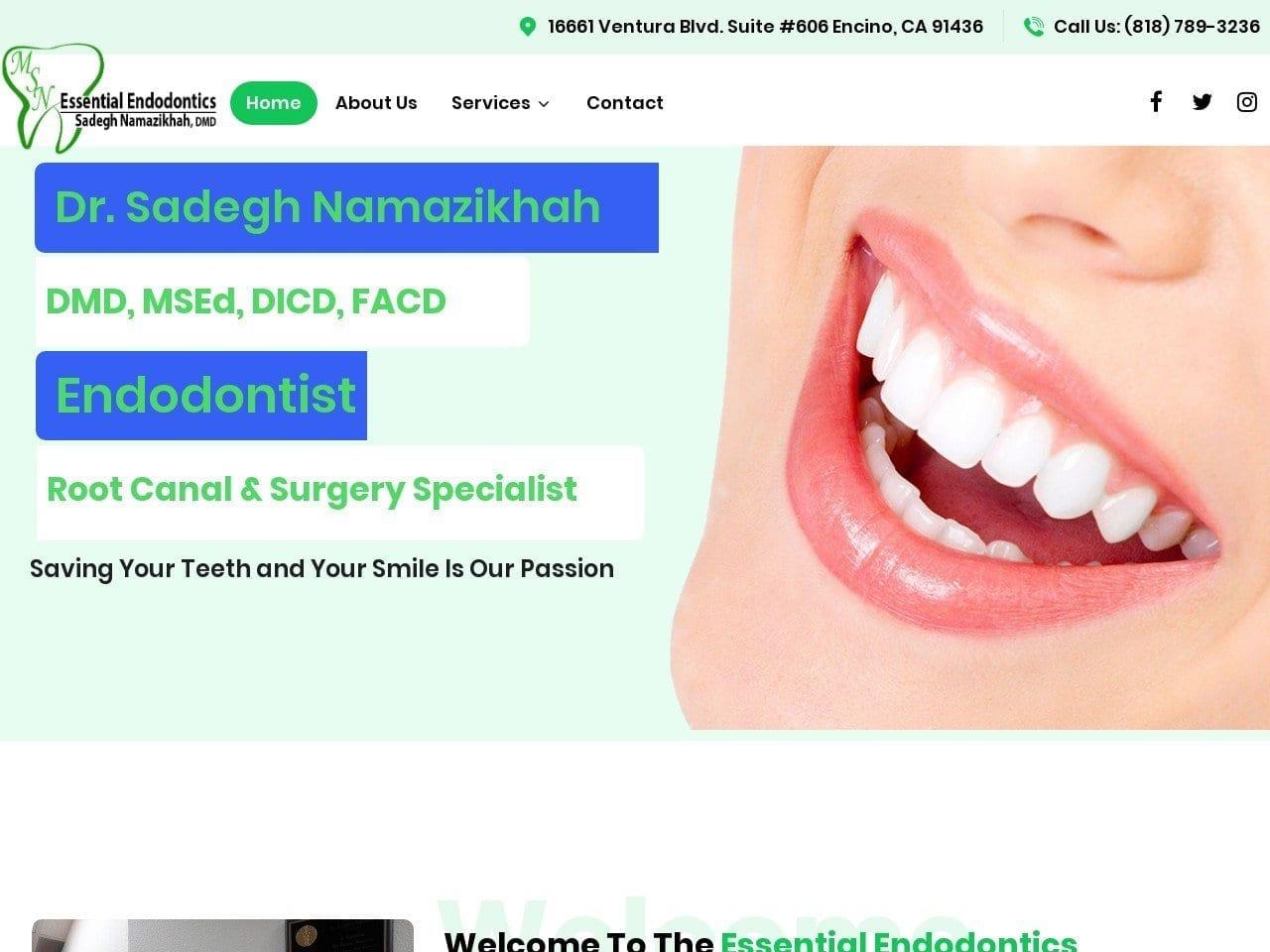 Dr. M. Sadegh Namazikhah DMD DDS screenshot