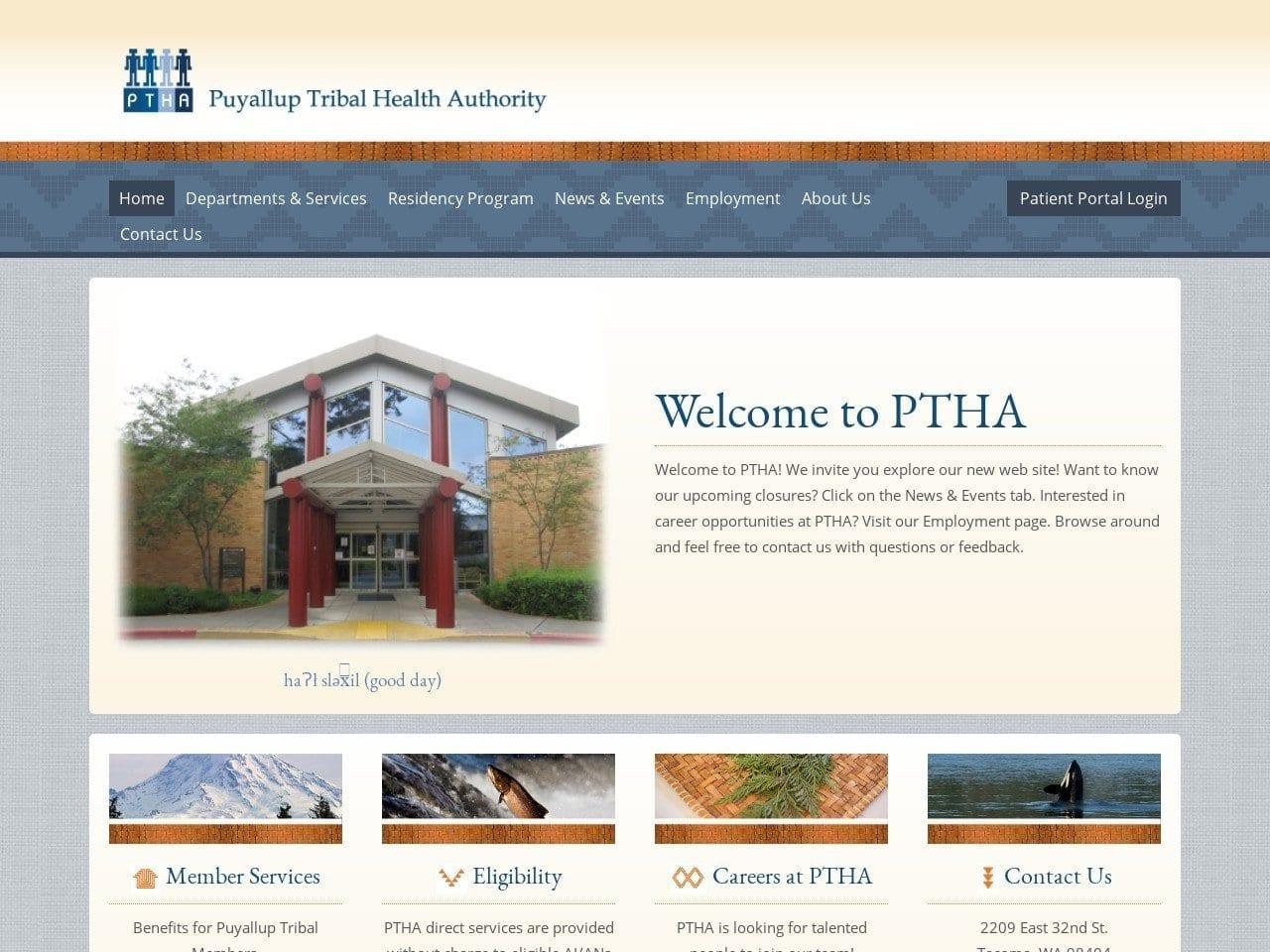 Puyallup Tribal Health Authority screenshot