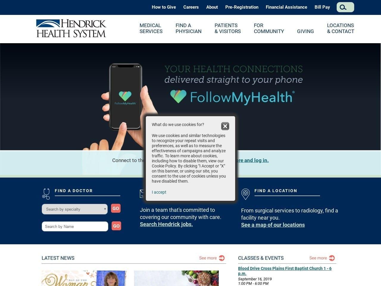 Hendrick Health System screenshot