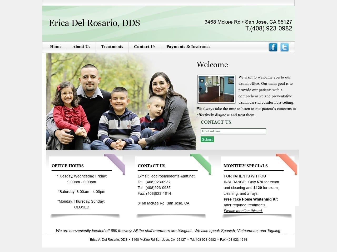 Erica A. Del Rosario DDS screenshot