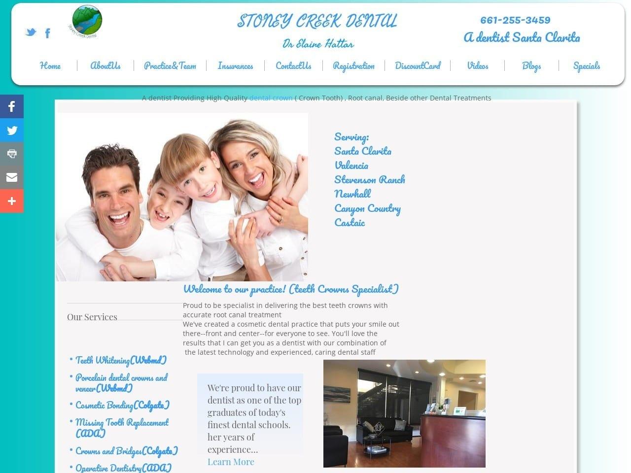 Stoney Creek Dental Elaine Hattar DDS screenshot