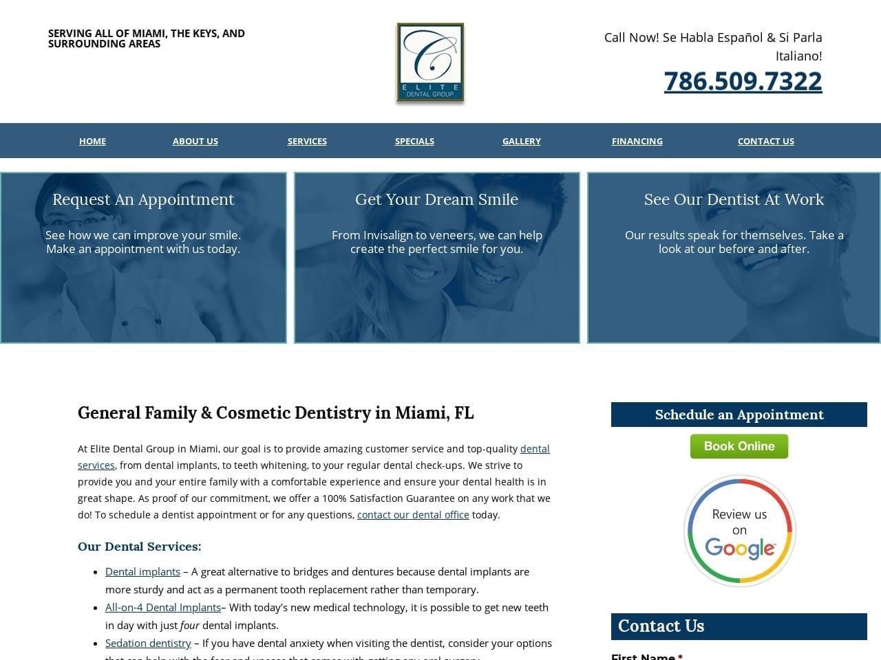 Dr. Oscar L. Castro DDS screenshot