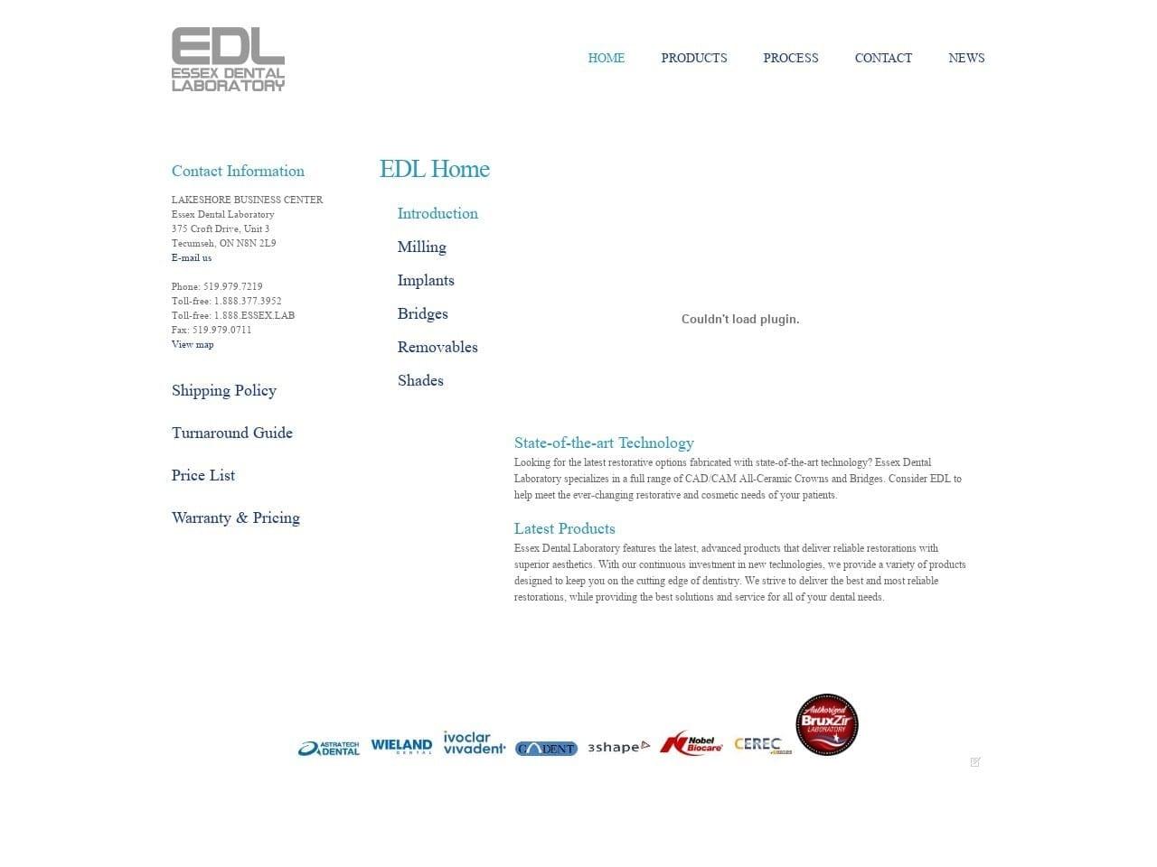 Essex Dental Laboratory screenshot