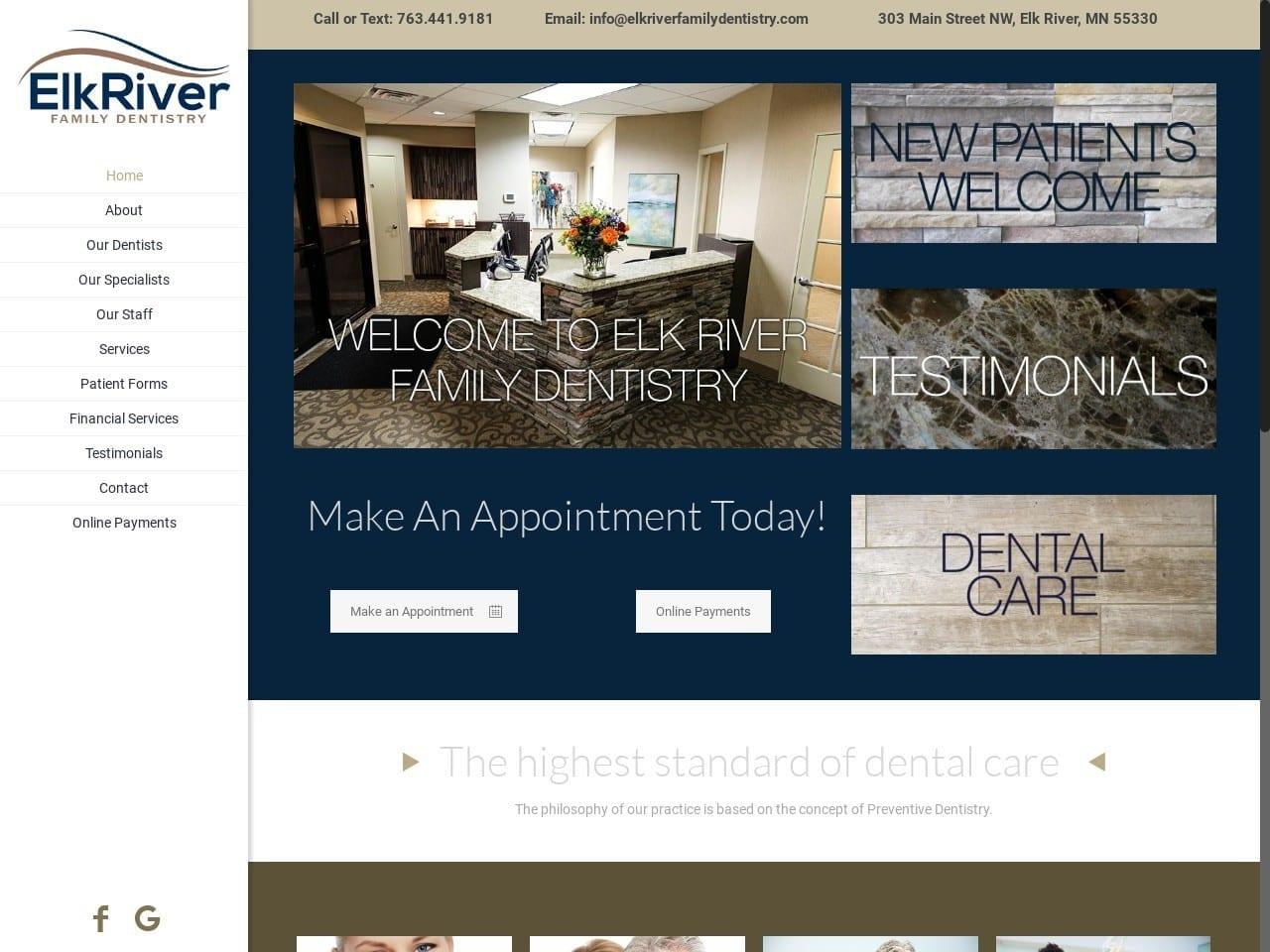 Elk River Family Dentistry Wallace Julie DDS screenshot