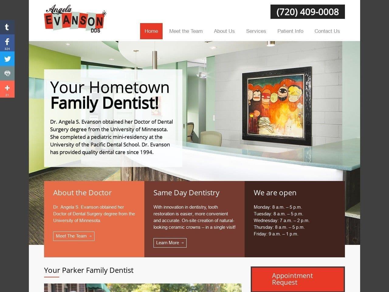 Angela Evanson DDS screenshot