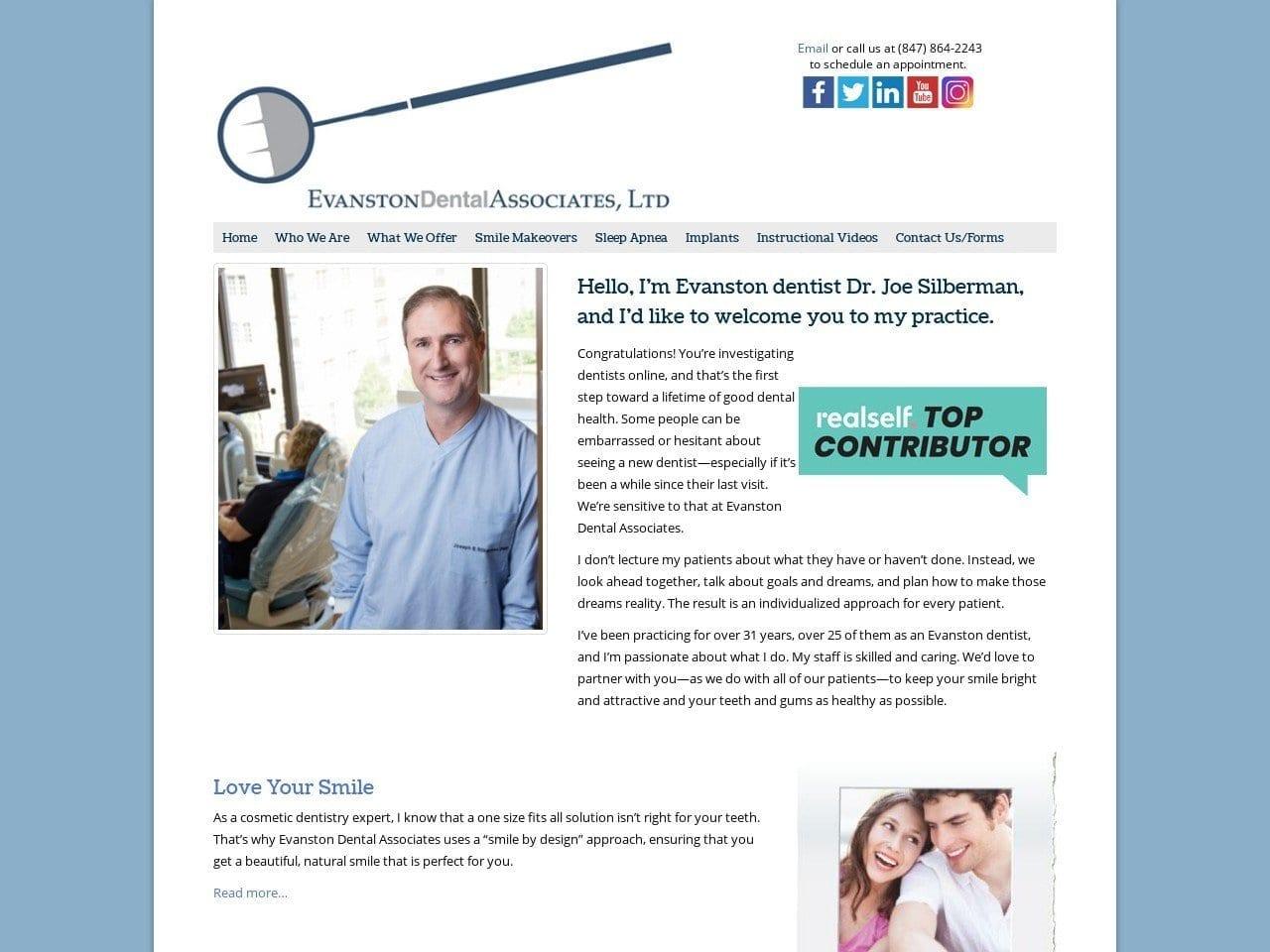 Evanston Dental Assoc screenshot
