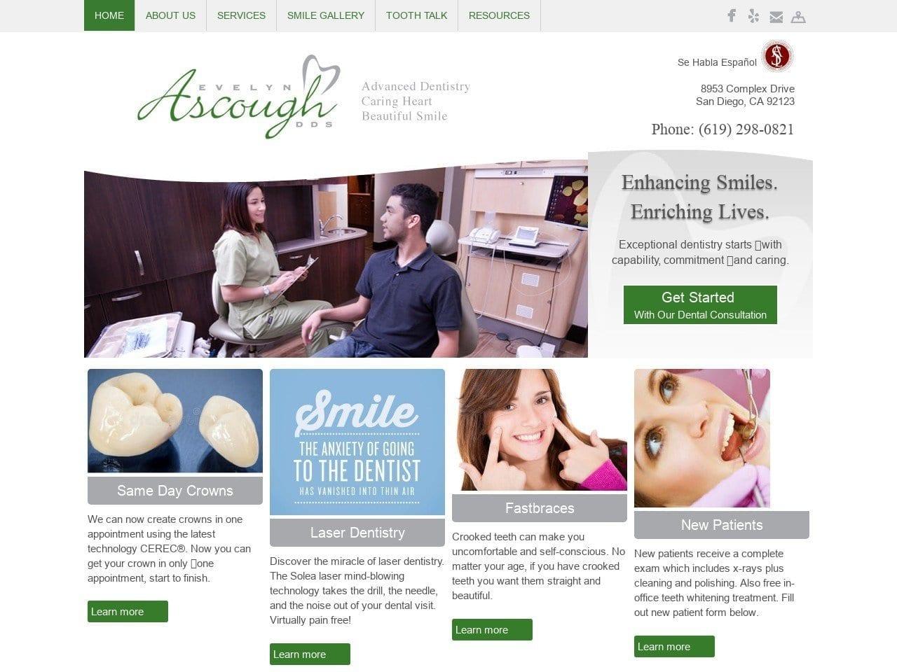 Evelyn G Ascough Inc screenshot